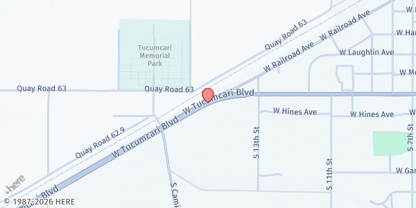 Map showing Tucumcari Mobile Food Pantry - Quay County Fairgrounds at 1500 W Rte 66, Tucumcari, NM