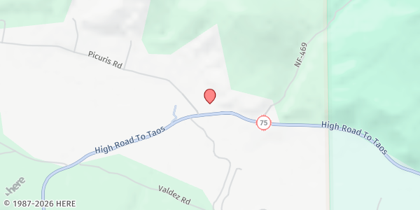 Map showing Nuestra Señora de los Dolores Church at , Vadito, NM