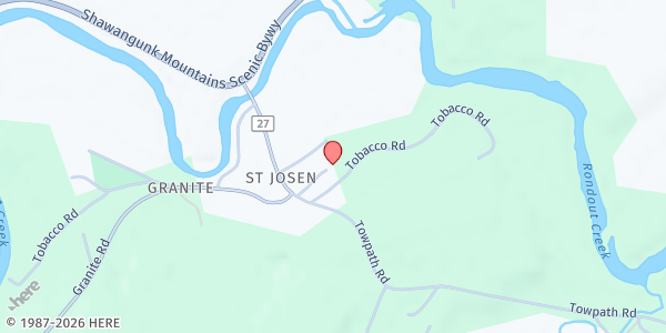 Map showing Rochester Food Pantry at 15 Tobacco Rd., Accord, NY