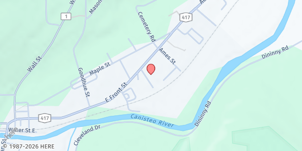 Map showing Addison Community Food Pantry at 13 Community Drive Suite 103, Addison, NY