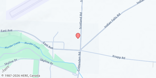 Map showing One Church NY - Akron at 6 Scotland Rd, Akron, NY