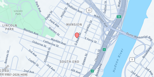 Map showing Capital City Rescue Mission - Main Office at 259 South Pearl Street, Albany, NY
