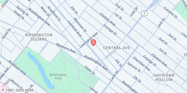 Map showing Legal Aid Society of Northeastern New York at 95 Central Avenue, Albany, NY