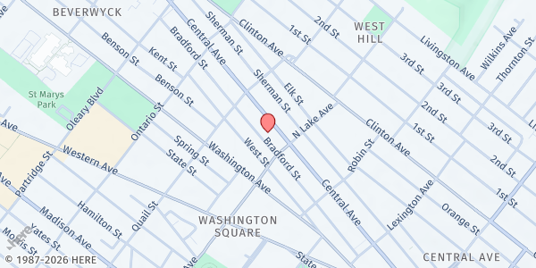 Map showing Life Path Living Center Supportive Services for Older Adults at 280 Central Avenue, Albany, NY