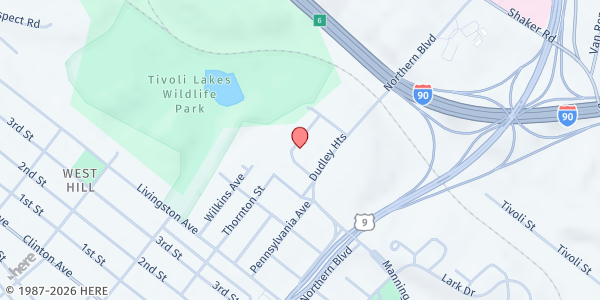 Map showing Livingston School Apartments at 315 Northern Blvd., Albany, NY