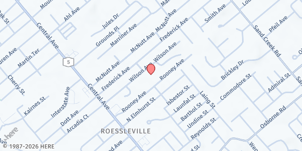 Map showing Macedonia Baptist Church at 26 Wilson Avenue, Albany, NY