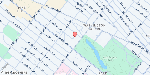 Map showing Parkview Apartments at 400 Hudson Avenue, Albany, NY