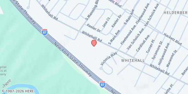 Map showing Sidney Albert Jewish Community Center at 340 Whitehall Road, Albany, NY