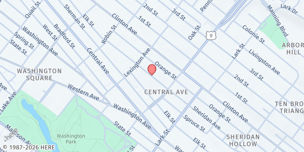 Map showing Sister Maureen Joyce Food Pantry at 315 Sheridan Avenue, Albany, NY