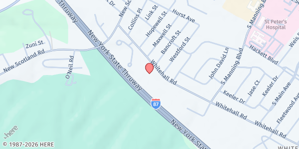 Map showing St. Sophia Church - Veggie Mobile Stop at 440 Whitehall Road, Albany, NY