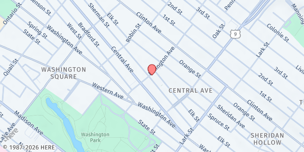Map showing The Redeemed Christian Church of God - Albany Food Pantry at 86 Lexington Avenue, Albany, NY