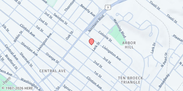 Map showing Trinity Alliance Period Pantry at 47 Lark Street, Albany, NY