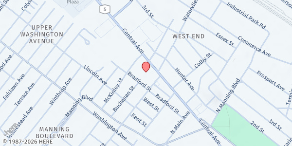 Map showing Westview Homes at 680 Central Avenue, Albany, NY