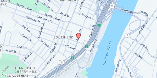 Map showing Women's Health Center at Albany Medical College - WIC Office at 220 Green St, Albany, NY