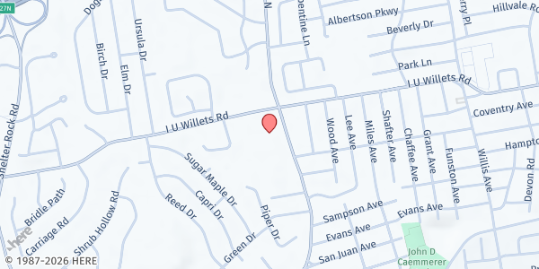 Map showing Beacon Church at 201 IU Willets Path, Entrance at the Blue Awning, Albertson, NY