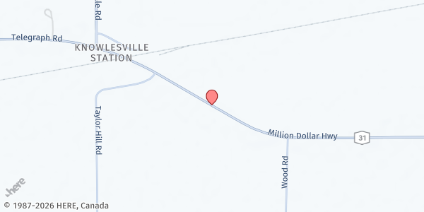 Map showing Orleans County Cornell Cooperative Extension PUP at 12690 State Route 31, Albion, NY