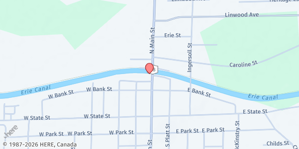 Map showing Pathstone - Albion at 140 North Main Street, Albion, NY