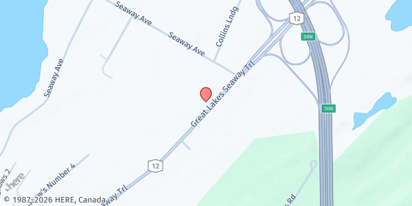 Map showing Alexandria Bay Food Pantry at 42975 State Route 12, Alexandria Bay, NY