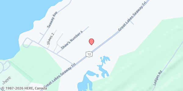 Map showing Alexandria Bay Food Pantry at 42601 State Route 12, Alexandria, NY