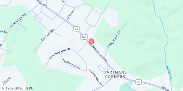 Map showing Gade Farm Farm Stand at 2479 Western Avenue, Altamont, NY