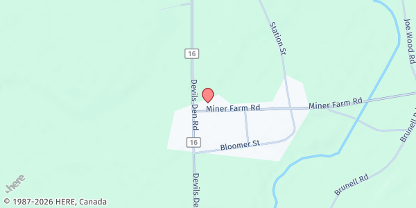 Map showing JCEO - Altona at 3124 Miner Farm Rd., Altona, NY