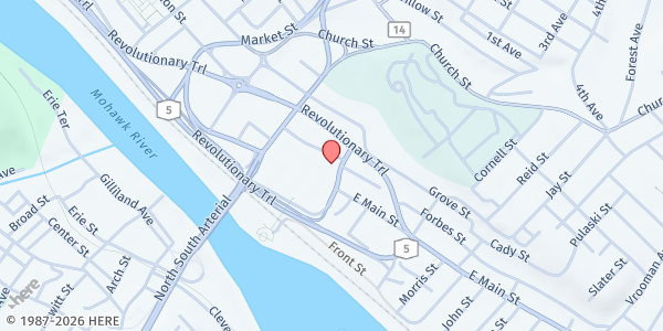 Map showing Fulmont - Amsterdam at 1200 Riverfront Center, Amsterdam, NY