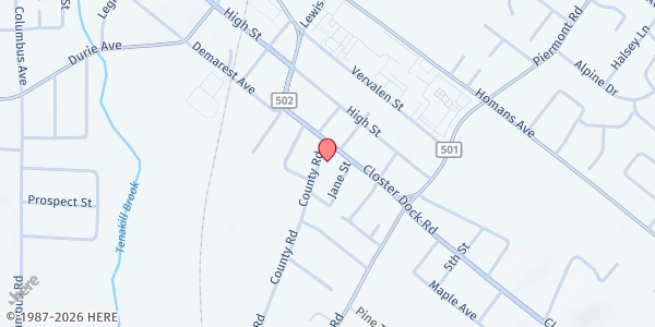 Map showing Ancramdale Presbyterian Church at Ancramdale Presbyterian Church, 15 Co. Rd. 8, Ancramdale, NY