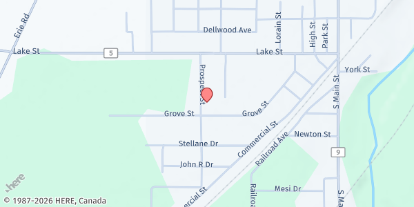 Map showing OPERATION GOOD NEIGHBOR - ANGOLA at 17 PROSPECT AVENUE, ANGOLA, NY