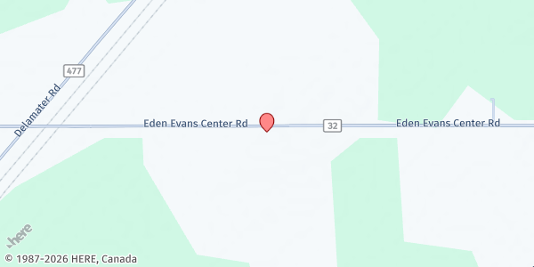 Map showing Urbanowicz Acres Farm Stand at 1417 Eden Evans Ctr Rd, Angola, NY