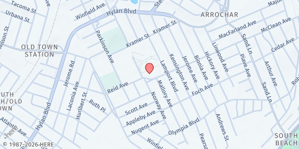 Map showing South Beach Houses at 155 Norway Avenue, Arrochar, NY