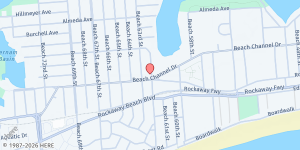 Map showing Joseph P Addabbo Family WIC - Arverne at 6200 Beach Channel Dr - First Floor, Arverne, NY