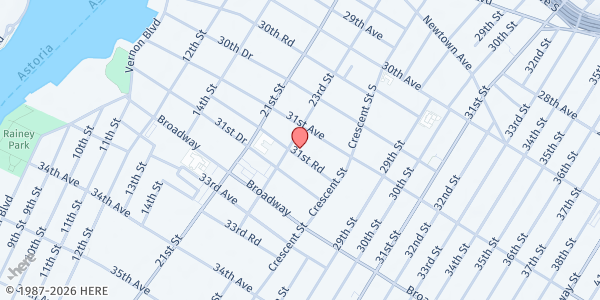 Map showing Peter Della Monica Senior Center at 23-11 31st Road, Astoria, NY