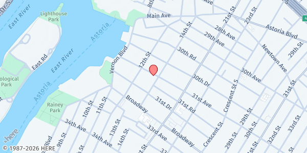 Map showing PHS Astoria WIC at 12-26 31st Ave, Astoria, NY