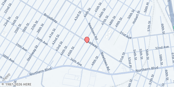 Map showing Salvation Army Astoria Corps at , Astoria, NY