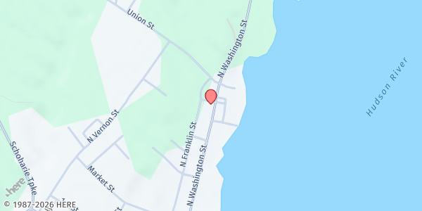 Map showing Zion Lutheran Church at 102 N. Washington St., Athens, NY