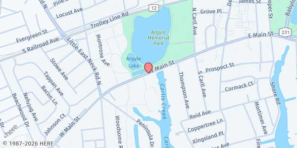 Map showing Babylon Village Farmers' Market at 244 West Main St, Babylon, NY
