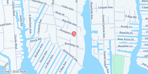Map showing Nourish Babylon at 12 Prospect Street, Babylon, NY