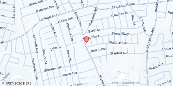 Map showing B&F Johnstone Supply at 1593 Grand Avenue, Baldwin, NY