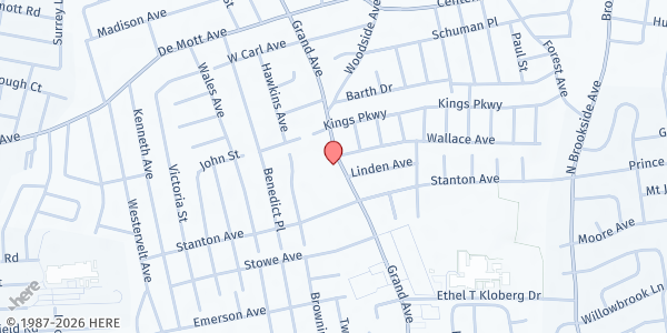 Map showing Caring Shepherd, Inc. at 1614 Grand Avenue, Baldwin, NY