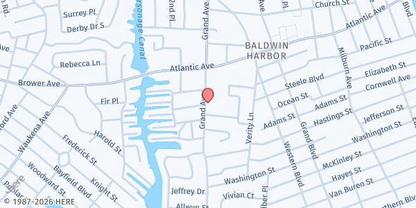 Map showing Hatzilu Rescue Organization at 2959 Grand Ave, Baldwin, NY