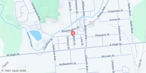 Map showing LifeWorks Community Action - Ballston Spa at 39 Bath Street, Ballston Spa, NY