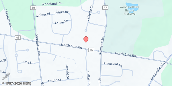 Map showing Milton Community Center at 310 Northline Road, Ballston Spa, NY