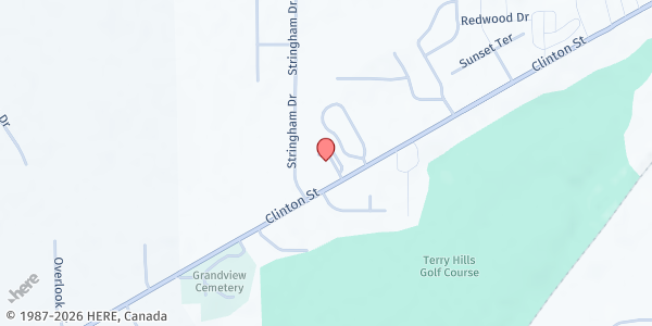 Map showing Genesee County Food Pantry at 5073 Clinton Street Road, Batavia, NY