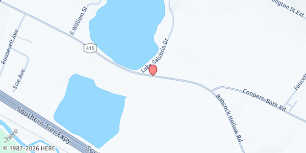 Map showing Dave's Produce Farm Stand at 6719 State Route 415 South, Bath, NY