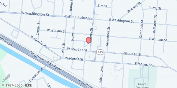 Map showing Turning Point - Catholic Charities at 23 Liberty St, Bath, NY