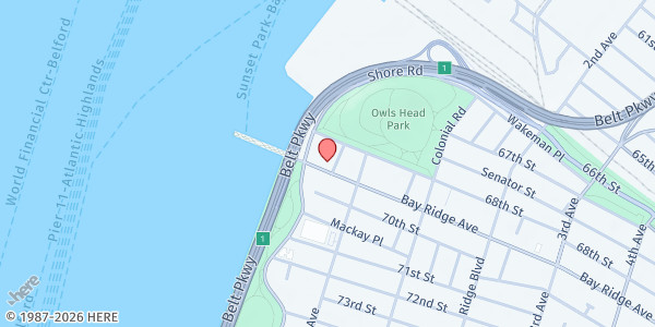 Map showing Bay Ridge Center at 15 Bay Ridge Avenue, Bay Ridge, NY