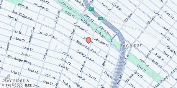 Map showing Bay Ridge Community Development Center Inc. at 6806 5th Avenue, Bay Ridge, NY