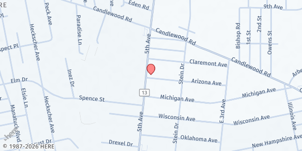 Map showing Bay Shore Spanish S.D.A. Church at 1721 Fifth Ave, Bay Shore, NY