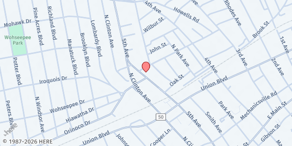 Map showing RCCG-Glory Tabernacle International at 125 5th Ave, Bay Shore, NY