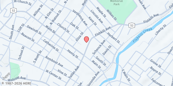 Map showing Southern Dutchess Community Action - Beacon at 31 Eliza Street - Inside the Hamilton Plaza, Beacon, NY